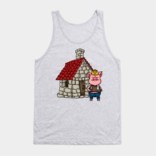 Three Pigs Brick House  Lazy Halloween Costume Tank Top